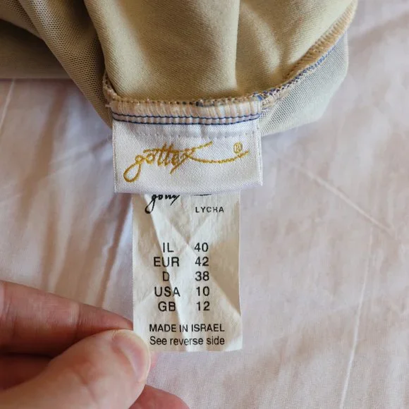 Vintage Gottex blue floral design one piece size 10 - Picture 3 of 4